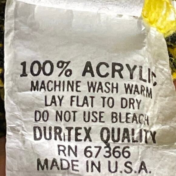 Marc Chemtob Renaissance Collection Griffin Sweater Yellow Black Acrylic USA‎ 4 - Picture 6 of 13